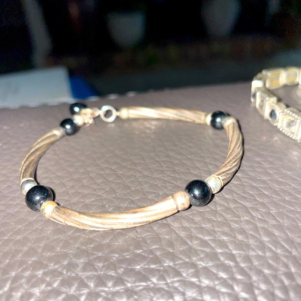 Black and Sterling Silver Bracelet lot.